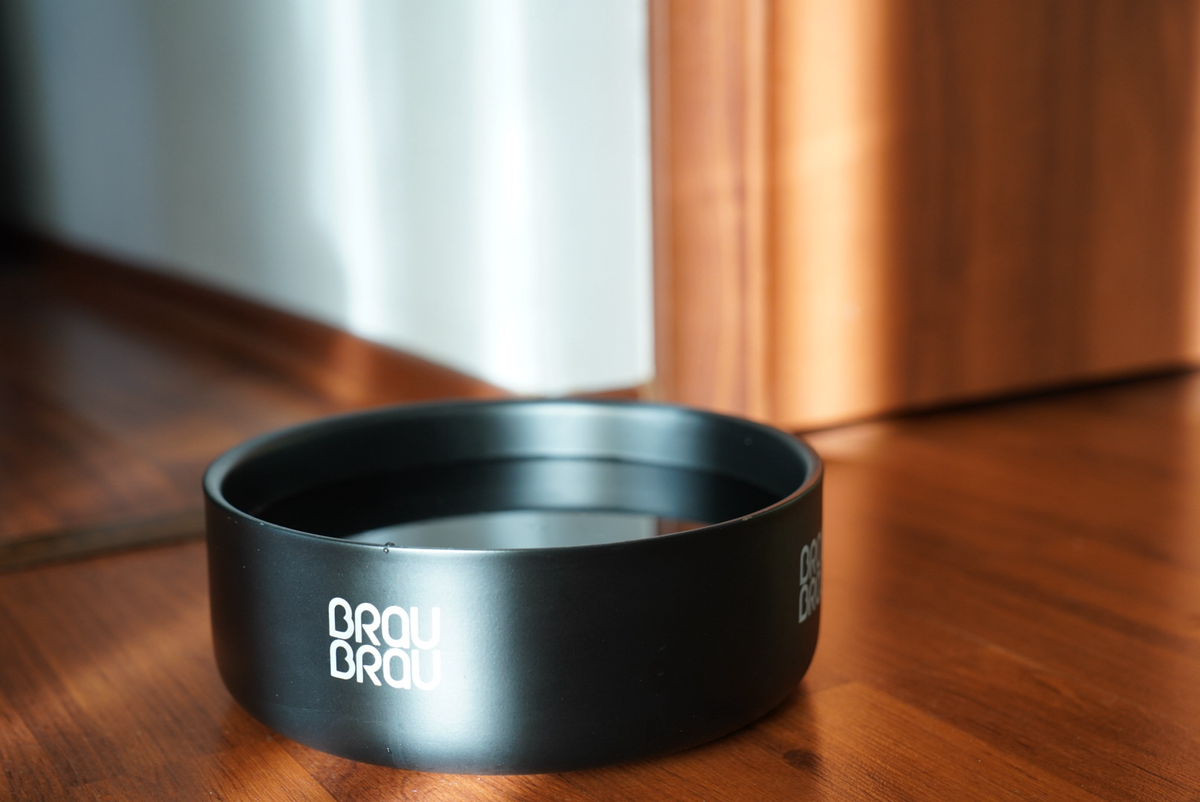 BRAUBRAU Matte Black Bowl for Pets (Dogs & Cats)