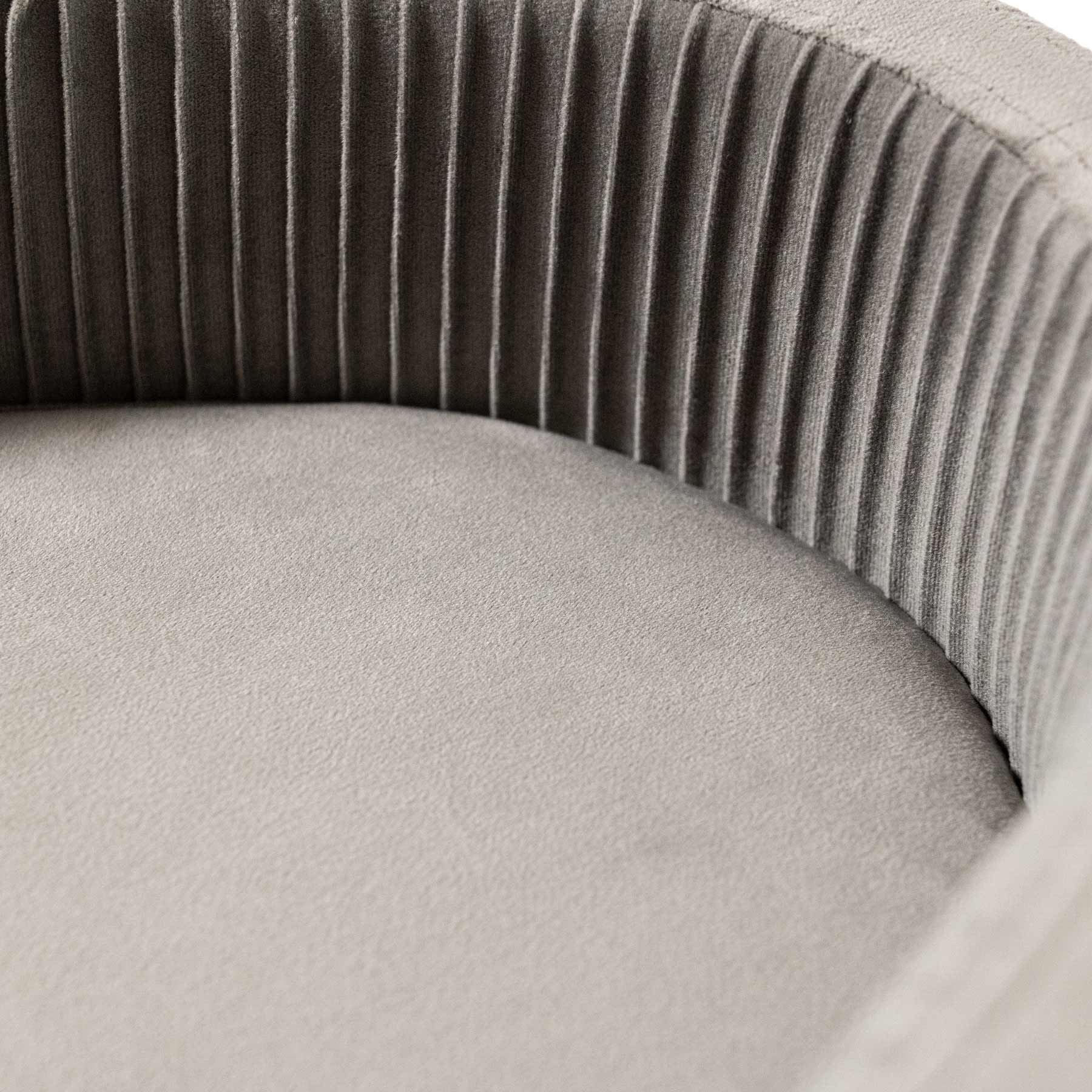 Grey Velvet Oval Sofa - Gray BRAUBRAU for Pets (Dogs and Cats)