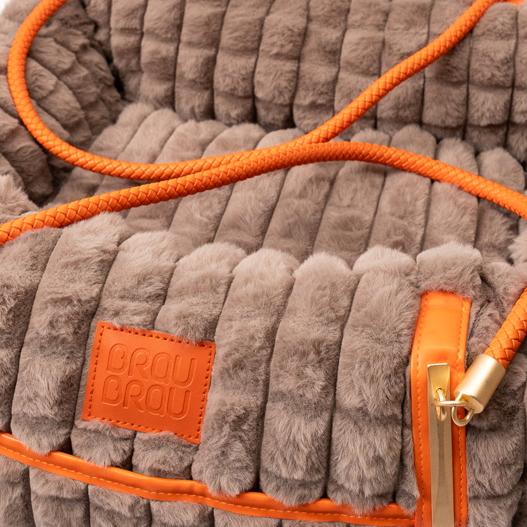 Grey Bed - Orthopedic Silk BRAUBRAU for Pets (Dogs and Cats)