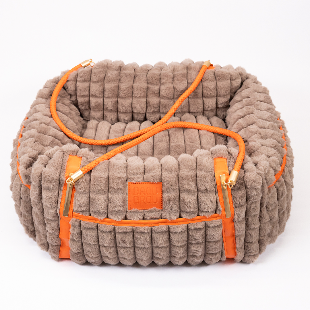 Grey Bed - Orthopedic Silk BRAUBRAU for Pets (Dogs and Cats)