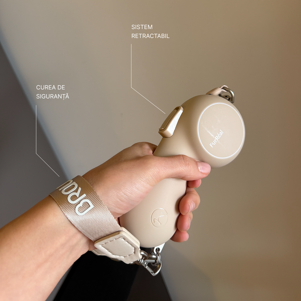 Lesă retractabilă ultra-ușoară pentru câini și pisici - FurReal X BRAUBRAU