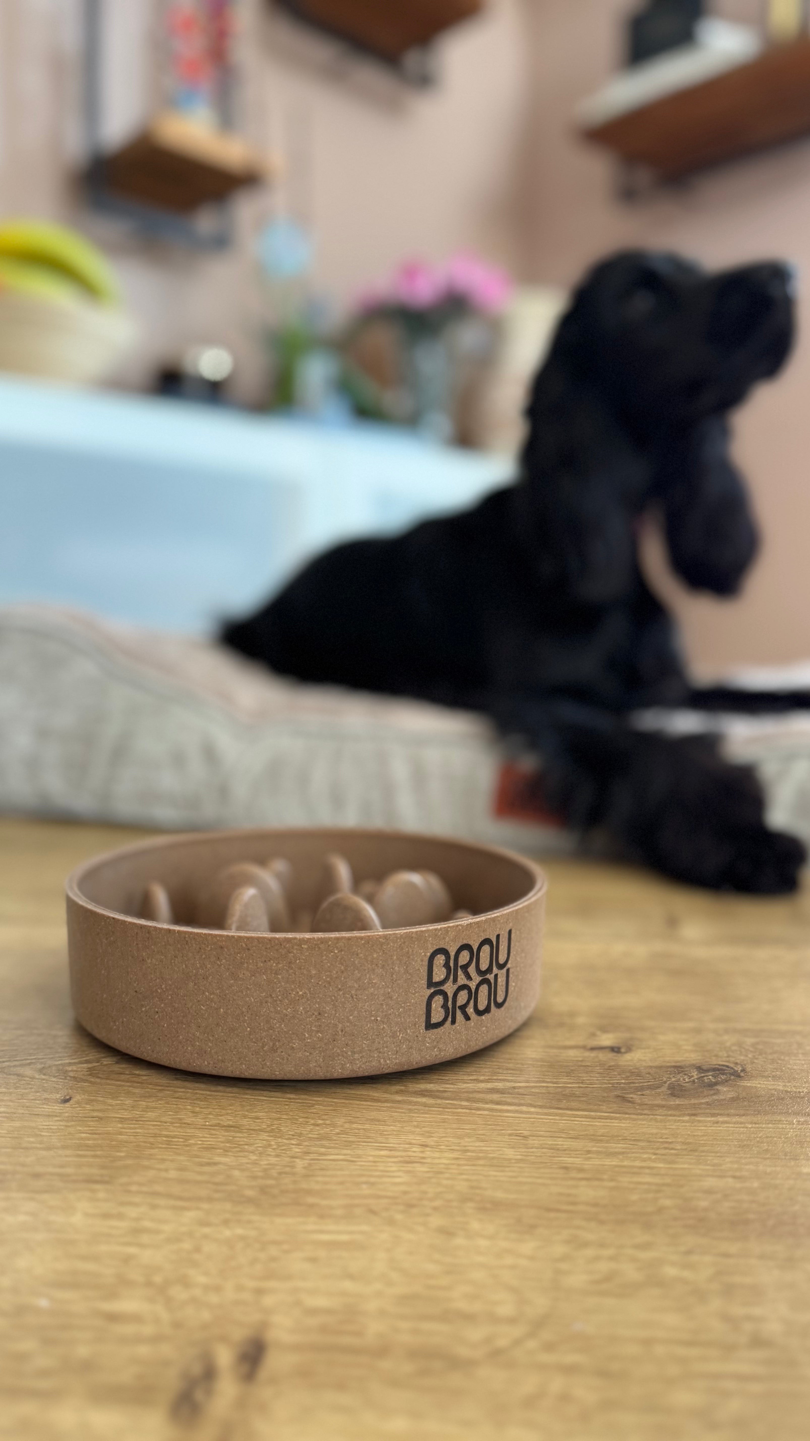 BRAUBRAU Light Beige Pet Bowl (Dogs &amp; Cats)