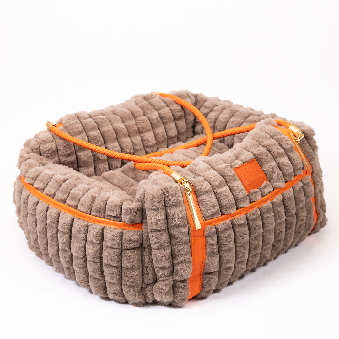 Grey Bed - Orthopedic Silk BRAUBRAU for Pets (Dogs and Cats)